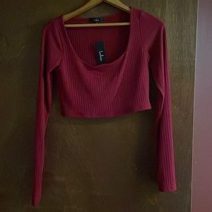 Lulus long sleeve crop top